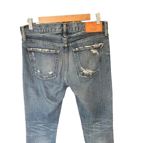 Moussy Vintage - Mid Rise Distressed Rigid Jeans Sz 26 - Picture 5 of 8